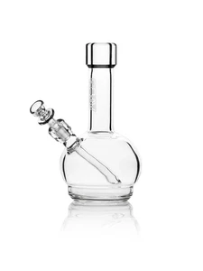 GRAV Mini Round Base Water Pipe Clear Glass - SV1 - Picture 1 of 2