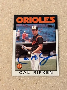 1986 Topps #340 Cal Ripken Jr signed card - Picture 1 of 1