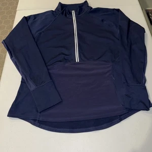 Chaqueta Athleta Mujer Extra Grande Azul Felpa Tecnología Media Cremallera Cuello Simulado 137662 - Imagen 1 de 10