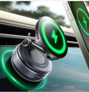 per 15W MagSafe Caricabatteria da Supporto Auto, Caricatore Auto Wireless Magnetico Aspirapolvere - Foto 1 di 8