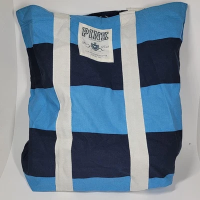 Bolso de Mano Victorias Secret ROSA Mujer Talla Única Azul Marino Rayas Universidad 86 Foto 1 de 4