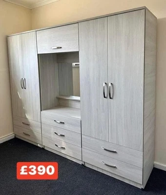 Brand New Beautiful Vanity Cupboard/Wardrobe With Draws/Mirrors Only £390  ❤️  - Image 1 of 4