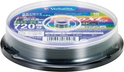Verbatim Blank Blu-ray BD-R XL VBR520YP10SV2 100GB 2-4x Spindle 10 Disk F/S NEW - Image 1 of 4