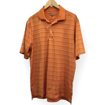 Camisa Ping Para Hombre Mediana Naranja Rendimiento Golf Polo Rayas Mangas Cortas TN Foto 1 de 4