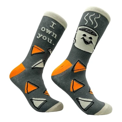Men's I Own You Coffee Socks Funny Caffeine Addict Novelty Footwear - Image 1 of 4