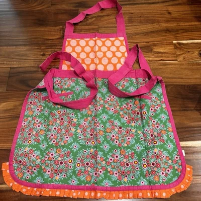 DELANTAL ARTESANAL PEKÍN COMPLETO ROSA MULTICOLOR FLOR GUC Foto 1 de 3