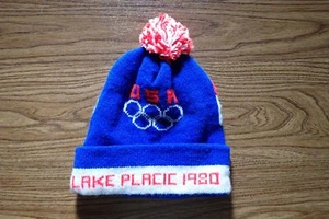 VINTAGE 1980 LAKE PLACID WINTER OLYMPIC GAMES POM POM HAT - Picture 1 of 2