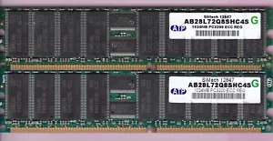 2GB 2x1GB PC3200R DDR-400 ECC REG ATP AB28L72Q8SHC4S RAM MEMORY KIT DDR1 RDIMM - Picture 1 of 2