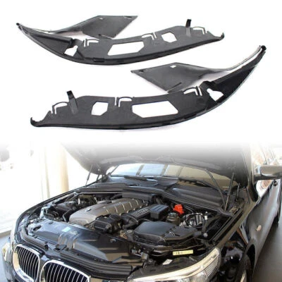 2x Black ABS New Front Upper Headlight Gaskets For BMW 5 Series E60 525xi 528i Foto 1 de 4