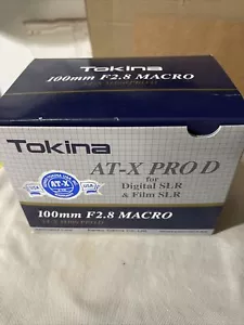 Tokina at-x pro d 100mm f2.8 Macro Nikon AI-AF D Mount - Photo 1/7