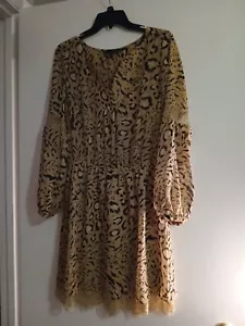 WHITE HOUSE BLACK MARKET Leopard Dress Size 4 - Picture 1 of 8