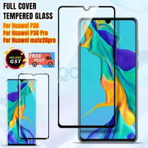 Full Cover Tempered Glass Screen Protector For Huawei P30 Pro Mate 20 Pro - Picture 1 of 12