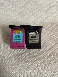 67XL Ink Cartridge Combo Pack Replacement for HP 67 1 Black & 1 Color Cartridge - Picture 1 of 2
