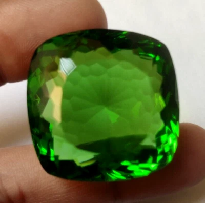 Large Green Peridot 87.80 Ct. Cushion Cut Loose Gemstone Gift for Birthday/Her - Image 1 of 4