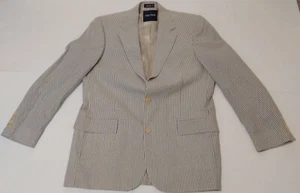 $157 Nautica Lord and Taylor Mens Sports Coat Size 42R Blue and White Stripes - Picture 1 of 6