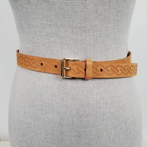 NINE WEST Belt 40 Extra Large XL Unisex Celtic Tooled Leather Boho Festival Look - Picture 1 of 12