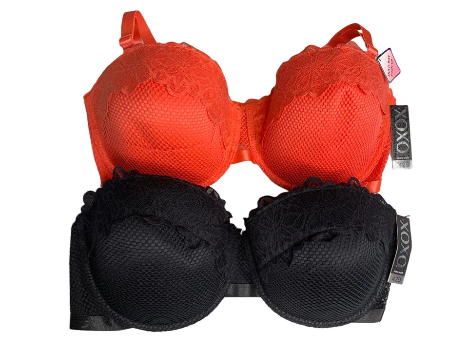  XOXO Women Lined Underwire Bra Multi -Way Push Up Set of 2 Size 42D StyleXO2511 - Image 1 of 4