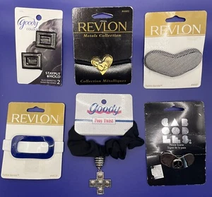 Vintage Y2K 90’s Revlon,Goody,Caboodles Hair Accessories Lot Clips, Ties, Hearts - Picture 1 of 16
