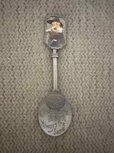FRANKLIN MINT COUNTRY STORE CERESOTA FLOUR ADVERTISING PEWTER SOUVENIR SPOON - Picture 1 of 2