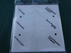 TP23WCC12 Blank Wall Plate 2 Gang, White Lot of 4 Pass & Seymour