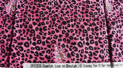 CHEETAH NIÑAS LOGO ESTAMPADO EN TELA MEZCLA ALGODÓN 58X44 PULGADAS Foto 1 de 2