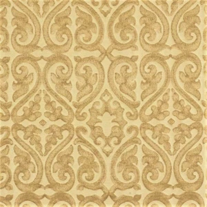 Fabric Robert Allen Beacon Hill Topiary Scroll Yellow Lotus Silk Drapery *J25 - Picture 1 of 1