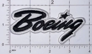 Boeing Logo Script Patch Iron-On New A343 - Picture 1 of 2