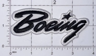 Boeing Logo Script Patch Iron-On New A343 - Image 1 of 2