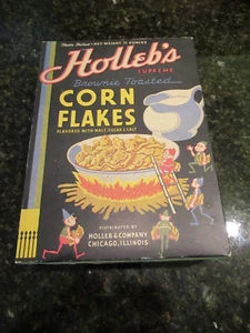 Vtg Holleb's Supreme Corn Flakes Brownie Toasted Cereal Box - Imagen 1 de 6