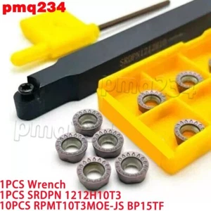 SRDPN1212H10 10mm lathe index turn tool holder +RPMT10T3MOE-JS R5 Carbide insert - Picture 1 of 4