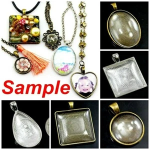 Bilderrahmen Anhänger Silber Antik Messing Oval Bild Charm Erinnerung Geschenk 15-30mm - Bild 1 von 45