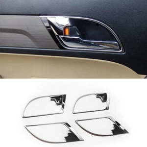 Fit For Honda CRV CR-V 2007-2011 Chrome Steel Inner Door Handle Bowl Cover Frame - Picture 1 of 4