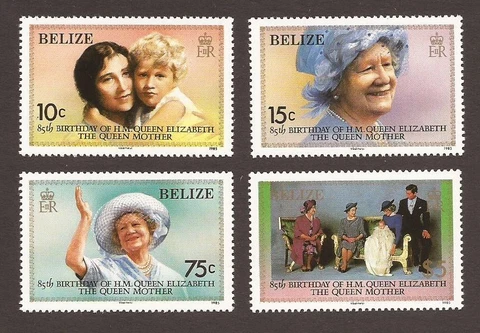 BELIZE 1985 SG827/830 Queen Mother MNH (JB24904) Cover