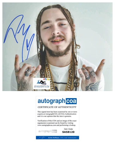 POST MALONE AUTOGRAPH SIGNED 8x10 PHOTO RAPPER SINGER ACOA Cover