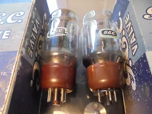 GEC KT66 BRITISH PAIR OF OLD STOCK OO GETTERS STRONG TESTING VINTAGE VALVES TUBE - Picture 1 of 10