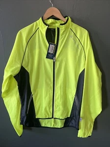 NWT Aero Tech Design Yellow L Packable Safety Jacket High Visibility Windbreaker - Picture 1 of 4