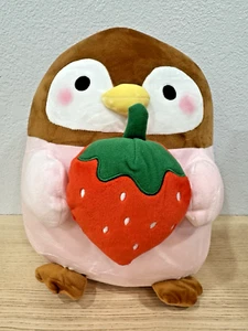 Takashoji Pink Penguin Plush Holding A Strawberry 14 inch New with Tag - Picture 1 of 5