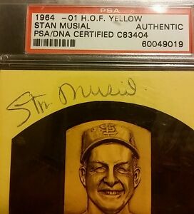 SUPER RARE! Stan Musial Vintage Green Ink back autographed Cardinals HOF PSA dec