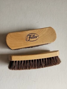 Vintage Fuller Brush Shoe Wood Natural Bristle 6.75" Lot of 2 Clean - Picture 1 of 4