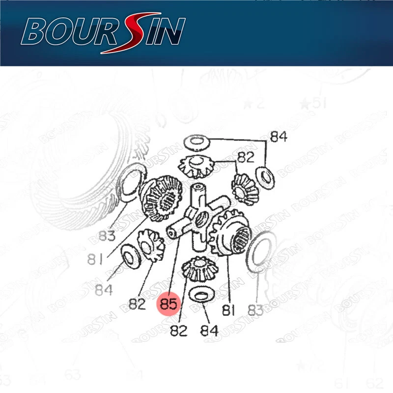 Eje diferencial para Nissan UD 2600 2800 3000 3300 1989-2013 Foto 1 de 1