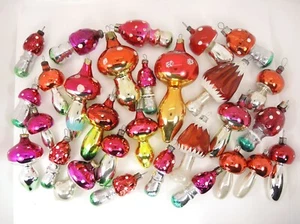 Mushroom Christmas Ornaments Soviet Mercury Glass Xmas Tree Decoration Amanita - Picture 1 of 9