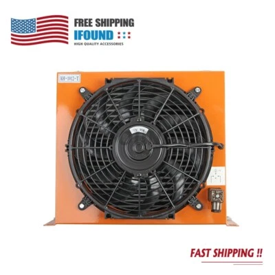 NEW DC12V AH1012T-CA Industrial Hydraulic Oil Cooler Flow Fan Radiator 100L/mi - Image 1 of 4