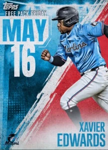[DIGITAL] Topps Bunt - Xavier Edwards Free Pack Friday 25 S1 May 16  Team Color - Picture 1 of 1