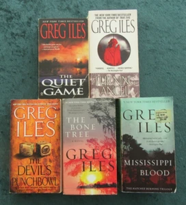 LOT 5 PB PENN CAGE SERIES BY GREG ILES: THE QUIET GAME; TURNING ANGEL ++ - Picture 1 of 4