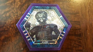 2016 TOPPS CONNEXIONS STAR WARS 4-LOM ULTRA RARE PURPLE DISC PATTERN HOLOFOIL - Bild 1 von 1