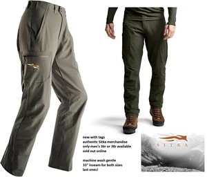 Pantalón de caza SITKA Gear Ascent transpirable elástico en 4 vías para hombre, verde pirita, nuevo con etiquetas - Imagen 1 de 13