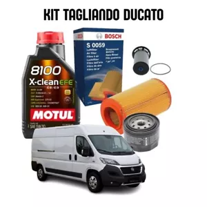KIT TAGLIANDO DUCATO 8 LT OLIO MOTUL 8100X CLEAN EFE 5W30 + 3 FILTRI BOSCH - Imagen 1 de 6