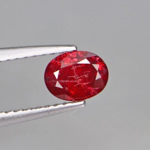 0.60 Cts UNCOOKED Rare Natural Spinel Pigeon Red Color Loose Gemstone - Picture 1 of 8