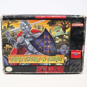 VINTAGE SUPER NINTENDO ENTERTAINMENT SYSTEM SNES GHOULS 'N GHOSTS GAME BOXED - Picture 1 of 10