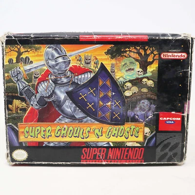 VINTAGE SUPER NINTENDO ENTERTAINMENT SYSTEM SNES GHOULS 'N GHOSTS GAME BOXED - Image 1 of 4
